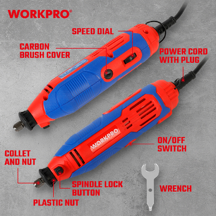 WORKPRO 130W Electric Mini Grinder WP472411CE – view 4