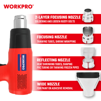 WORKPRO 2000W Professional Heat Gun WP474004 – view 3