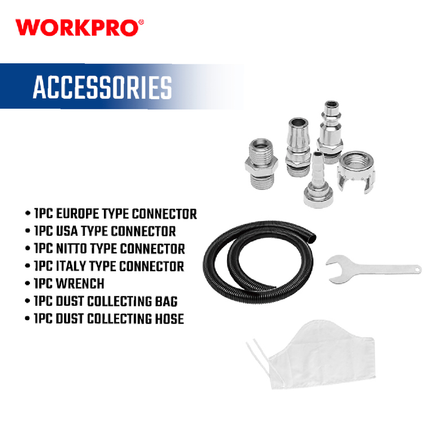 WORKPRO WP511000 6-Inch Pneumatic Air Sander – view 3