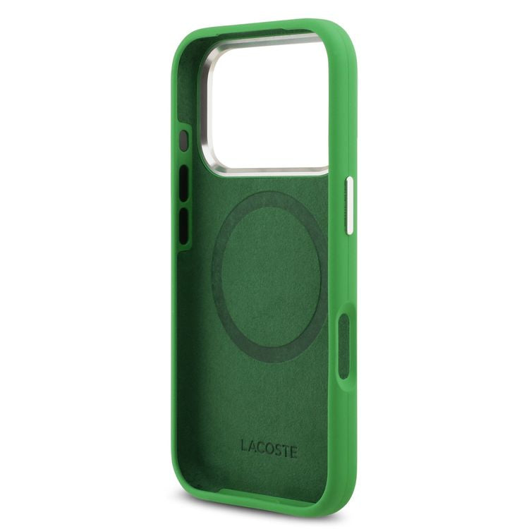 Lacoste MagSafe Silicone Case with Metal Logo for iPhone 17 Pro - Premium Protective Cover with Magnetic Charging Support Lacoste MagSafe Silicone Case with Metal Logo for iPhone 17 Pro - Premium Protective Cover with Magnetic Charging Support