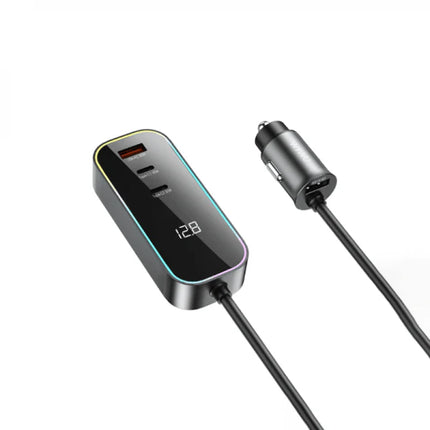 WIWU Wi-QC014 120W PD+QC Kirsite Extend Fast Car Charger Multi-Port - Black