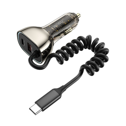 WIWU Wi-QC016 90W PD+QC Fast Charging Zinc Alloy Car Charger with