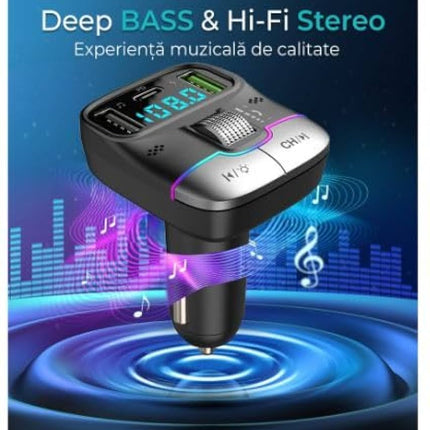 Wireless FM Transmitter with USB & Type-C Ports GD-BT39