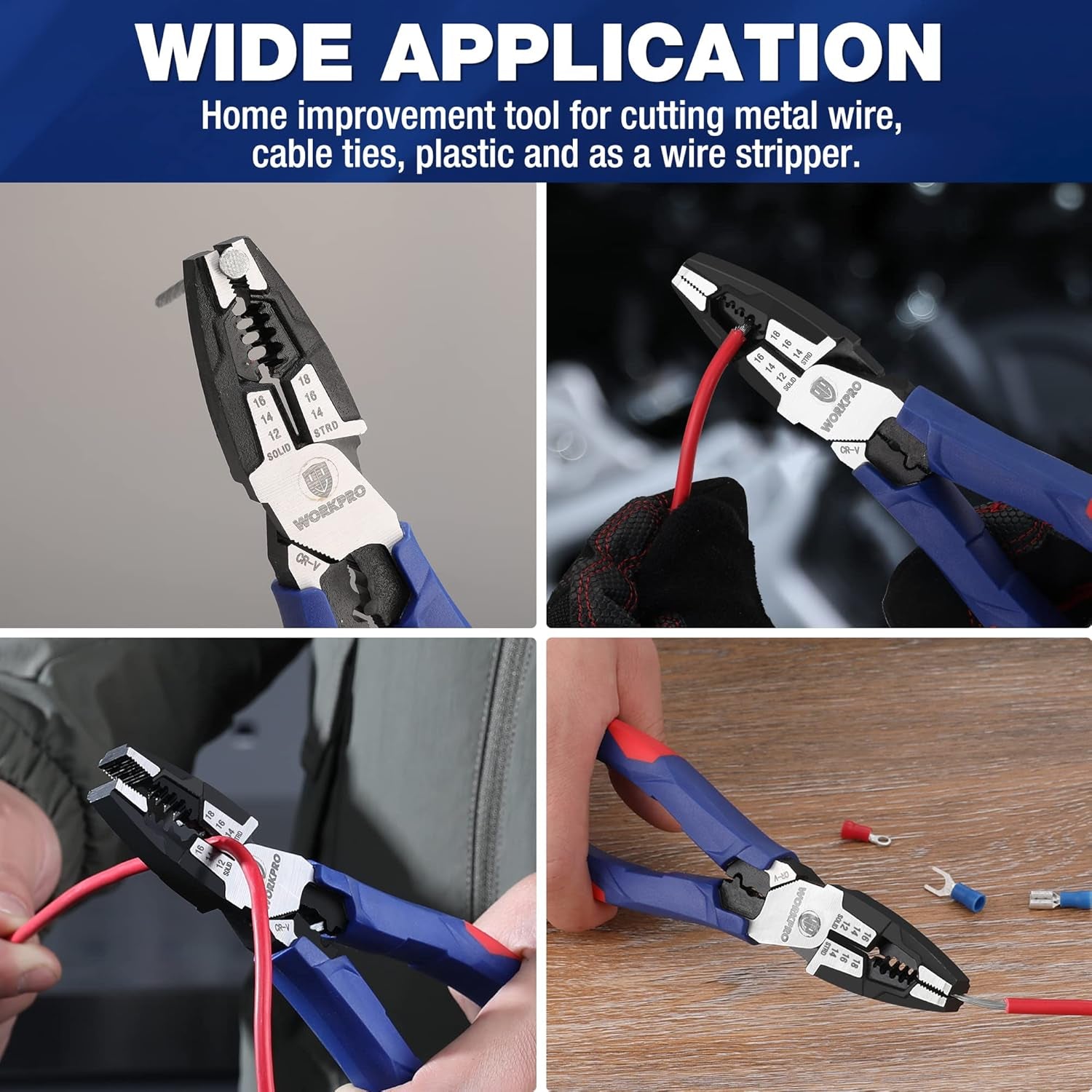 كماشة WorkPro CR-V Linesman مقاس 8 انش كماشة WorkPro CR-V Linesman مقاس 8 انش
