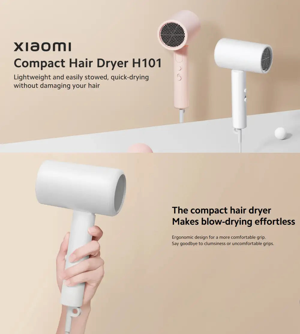 مجفف الشعر Xiaomi Compact H101 — تجفيف خفيف وسهل للاستخدام اليومي مجفف الشعر Xiaomi Compact H101 — تجفيف خفيف وسهل للاستخدام اليومي