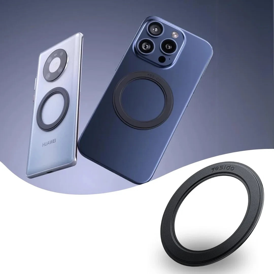 حلقة للهاتف من الجلد الصناعي والحديد C208 من Yesido حلقة للهاتف من الجلد الصناعي والحديد C208 من Yesido