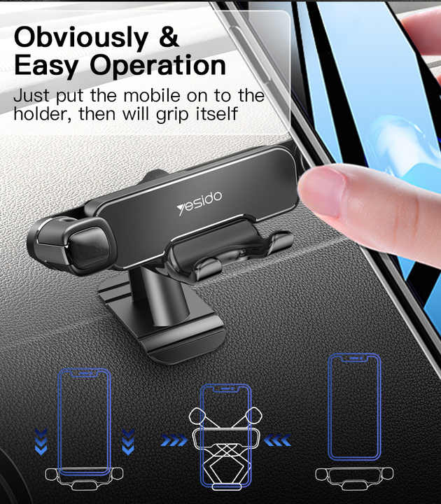 حامل هاتف للسيارة Gravity Sensor C90 من Yesido حامل هاتف للسيارة Gravity Sensor C90 من Yesido