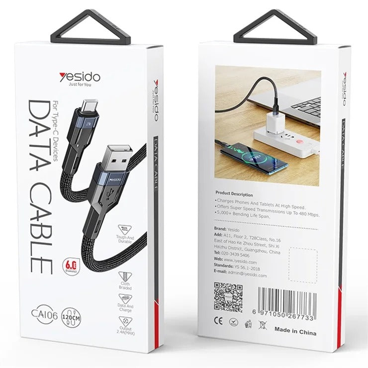 Yesido CA106IPH 2.4A iOS Data Cable 1.2M Yesido CA106IPH 2.4A iOS Data Cable 1.2M
