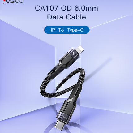 كابل بيانات و شحن من Type-C إلى Lightning من Yesido CA107