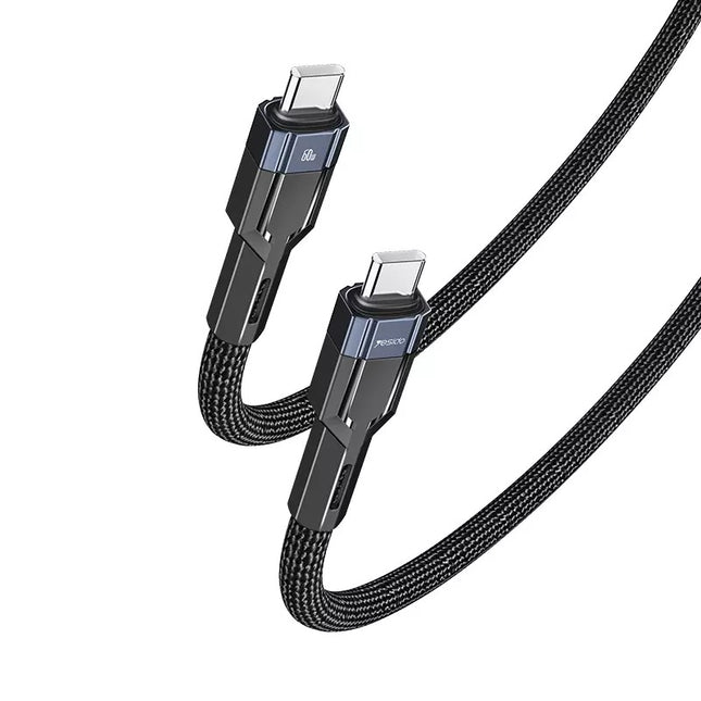 كابل بيانات و شحن سريع من Type-C إلى Type-C من Yesido CA108