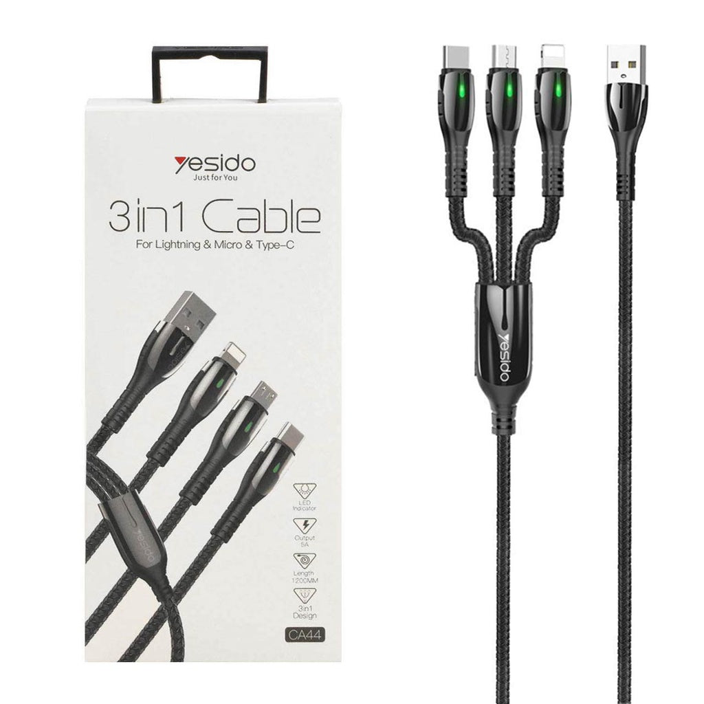 كابل شحن Type-C إلى 4 منافذ من Yesido CA110 كابل شحن Type-C إلى 4 منافذ من Yesido CA110