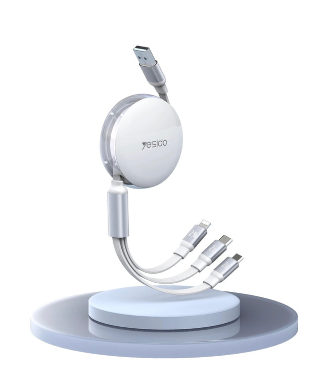 Yesido CA117 3-in-1 Retractable Charging Cable