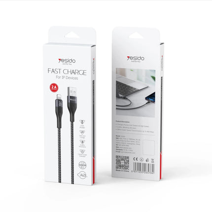 كابل شحن ونقل بيانات USB Lightning CA121 من Yesido