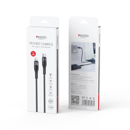 Yesido CA155 20W USB-C to Lightning Cotton Data Cable