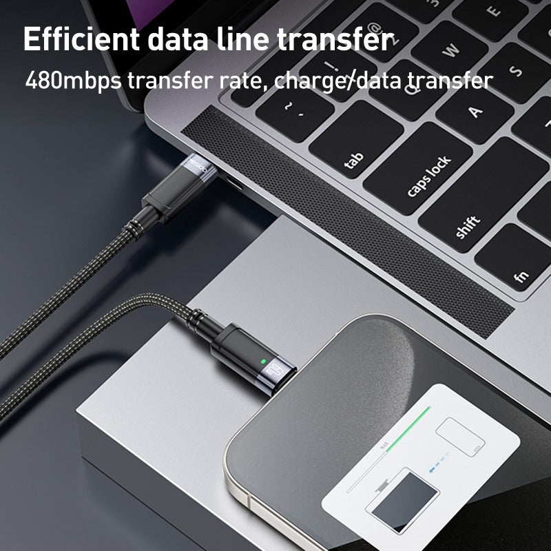 كابل شحن و نقل بيانات من Yesido CA160 بقدرة 60 واط من Type-Cإلى Type-C كابل شحن و نقل بيانات من Yesido CA160 بقدرة 60 واط من Type-Cإلى Type-C