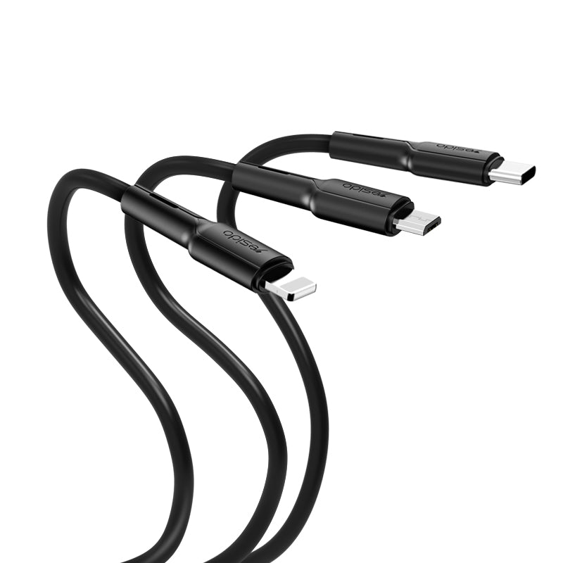 كابل شحن سريع USB 3 في 1 من Yesido CA41 كابل شحن سريع USB 3 في 1 من Yesido CA41