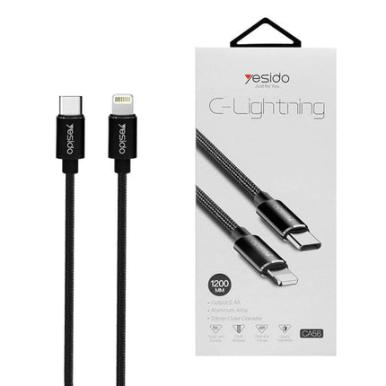 كابل بيانات شحن سريع من Type-C إلى Lightning من Yesido CA56