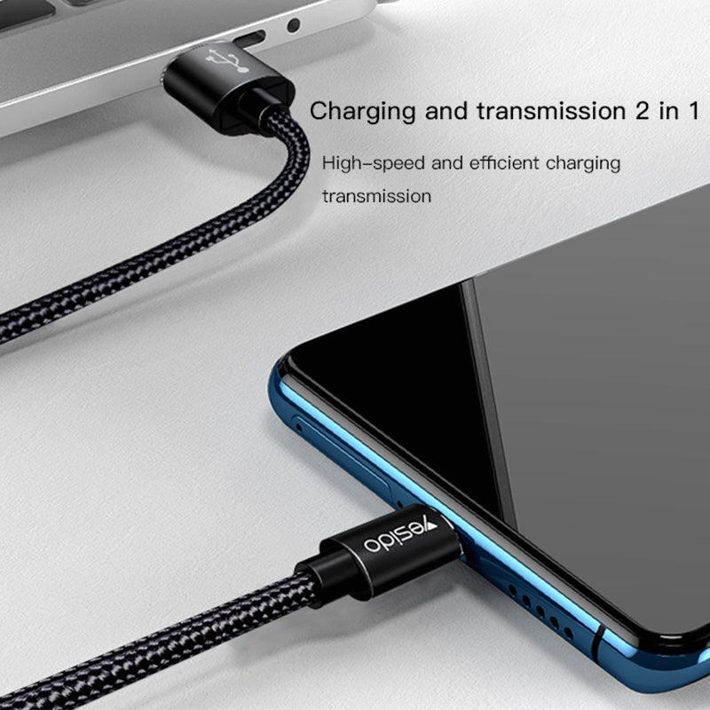 كابل بيانات شحن سريع USB CA57 من Yesido لType-C كابل بيانات شحن سريع USB CA57 من Yesido لType-C