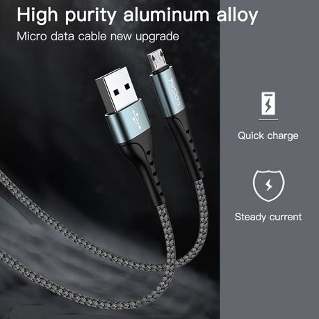 Yesido CA62 1.2M 2.4A USB Data Cable for Micro USB Yesido CA62 1.2M 2.4A USB Data Cable for Micro USB