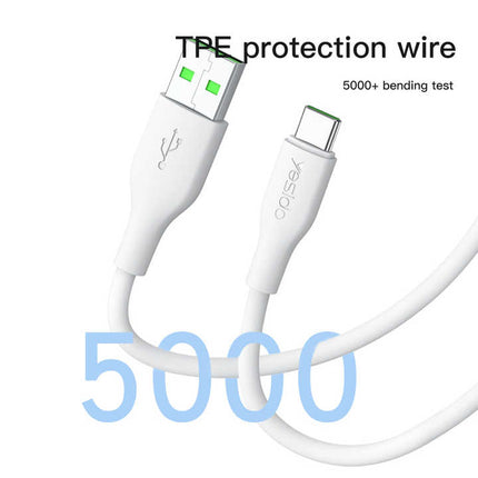 كابل شحن فائق السرعة CA72 5A من Yesido Type-C بطول 1.2 متر