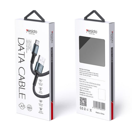 Yesido CA75-TYPEC 2.4A Data Cable for Type-C 2M