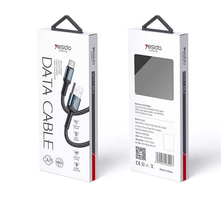 Yesido CA75-V8 2.4A Data Cable for Micro USB (V8) 2M Yesido CA75-V8 2.4A Data Cable for Micro USB (V8) 2M