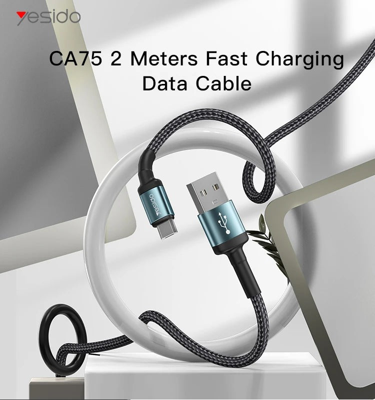 Yesido CA75-V8 2.4A Data Cable for Micro USB (V8) 2M Yesido CA75-V8 2.4A Data Cable for Micro USB (V8) 2M