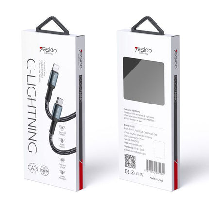 كابل بيانات شحن من Type-C إلى Lightning بقوة 20 واط من Yesido CA76 بطول 1.2 متر