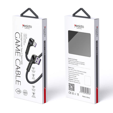 كابل شحن سريع مصمم للألعاب Yesido CA80-TYPEC بطول 1.2 متر Type-C