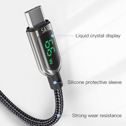 Yesido CA85 (5A) Digital Display Type-C Data Cable 1.2M