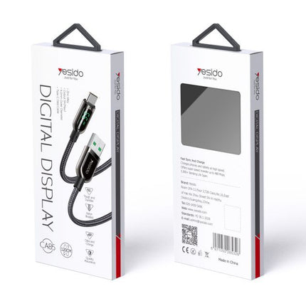 Yesido CA85 (5A) Digital Display Type-C Data Cable 1.2M