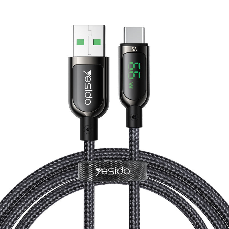 Yesido CA85 (5A) Digital Display Type-C Data Cable 1.2M Yesido CA85 (5A) Digital Display Type-C Data Cable 1.2M