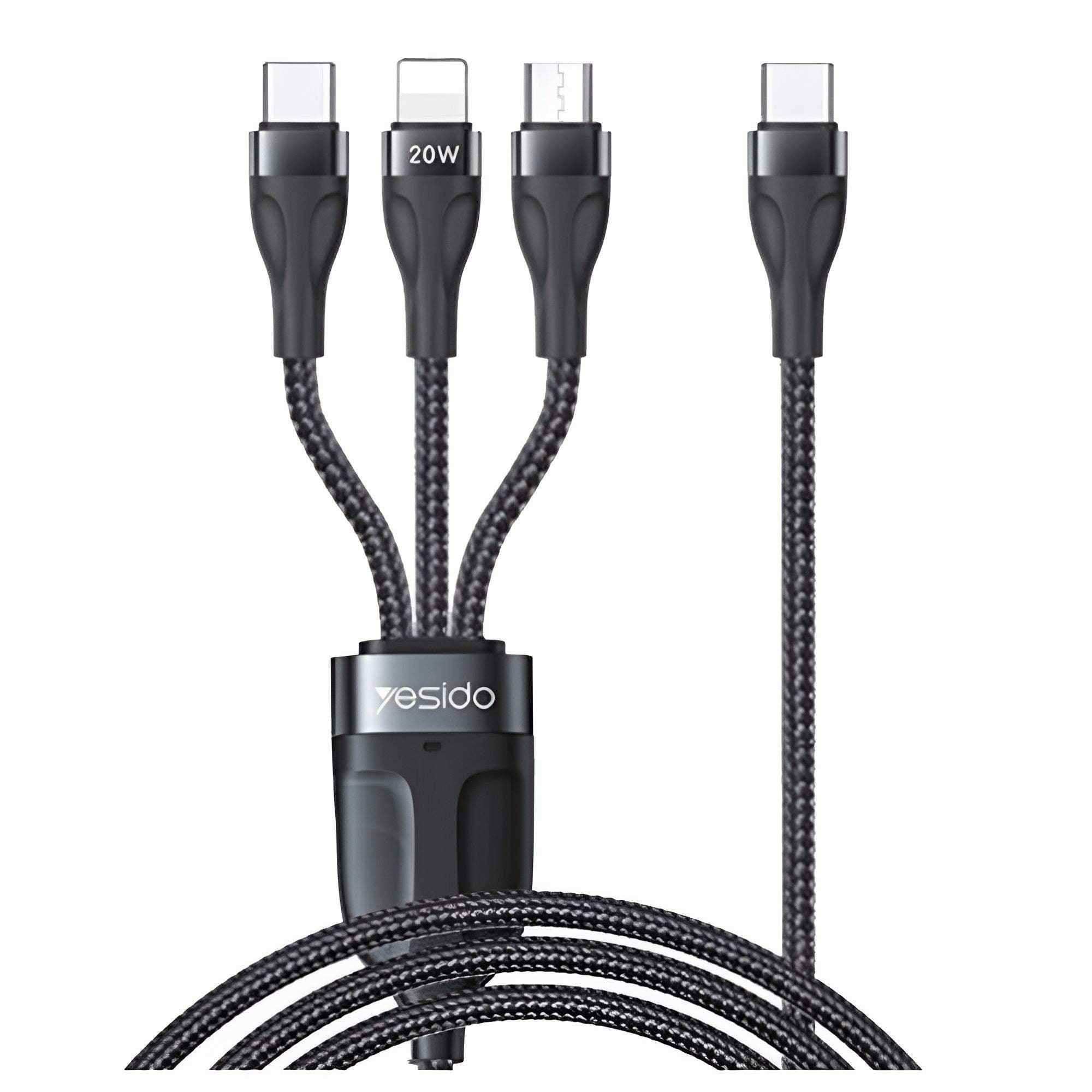 Yesido CA89 3-in-1 Data Cable Yesido CA89 3-in-1 Data Cable