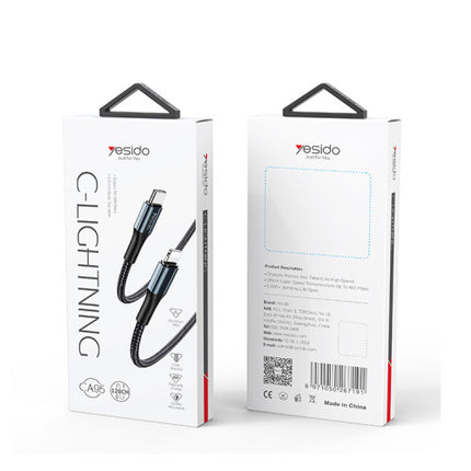 كابل بيانات و شحن سريع من Type-C إلى Lightning بطول 1.2 متر من Yesido CA95 3A 27W
