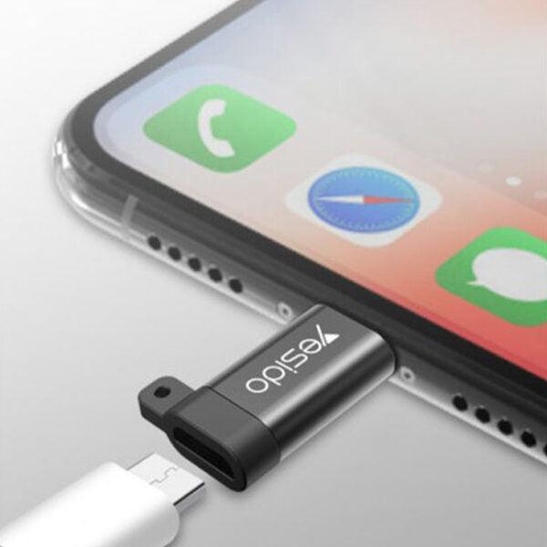 محول من Micro USB إلى Lightning من Yesido GS05 محول من Micro USB إلى Lightning من Yesido GS05