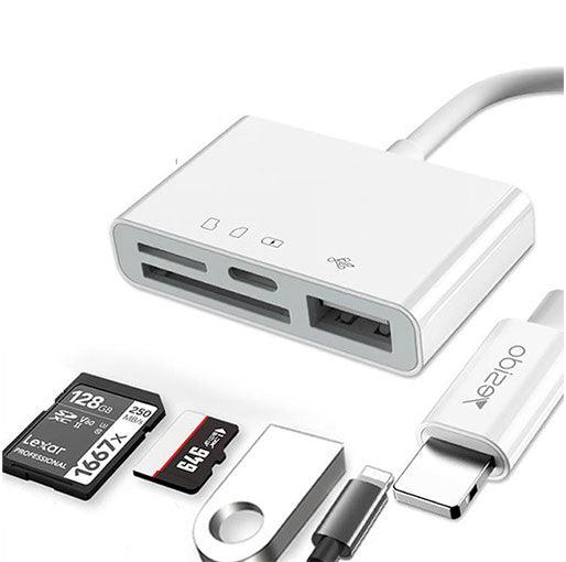 محول Yesido GS12 Dual Lightning إلى TF وSD وUSB محول Yesido GS12 Dual Lightning إلى TF وSD وUSB