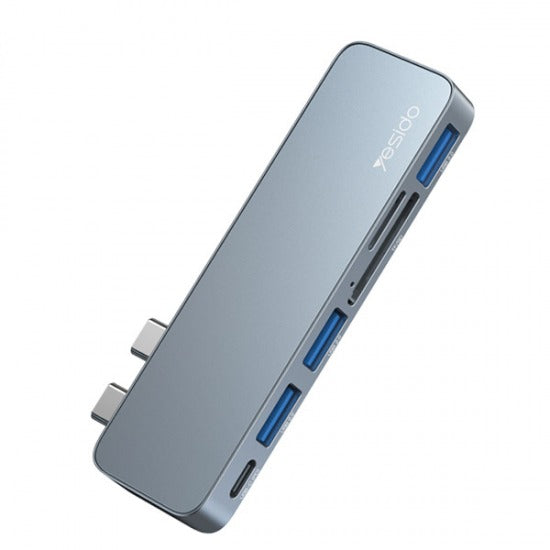 محول Hub مزدوج من Type-C من Yesido HB10 محول Hub مزدوج من Type-C من Yesido HB10