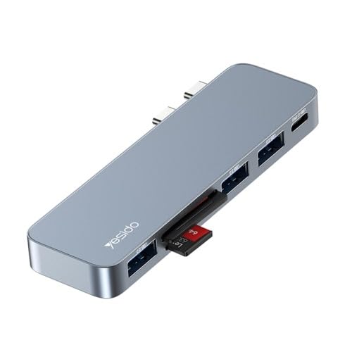 محول Hub مزدوج من Type-C من Yesido HB10 محول Hub مزدوج من Type-C من Yesido HB10