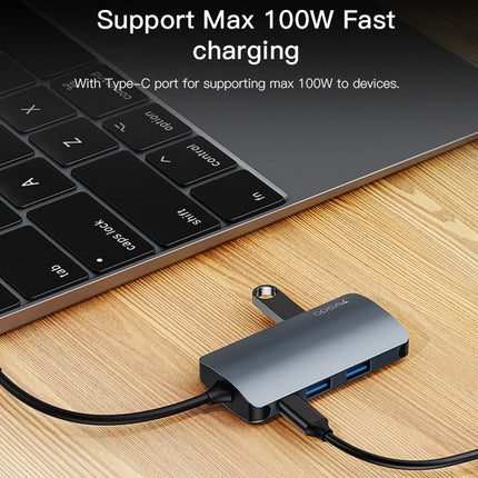 موزع USB عالي السرعة متعدد المنافذ 7 في 1 من Yesido HB16