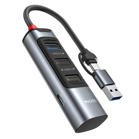 محول موزع USB 4 في 2 من Yesido HB19 محول موزع USB 4 في 2 من Yesido HB19