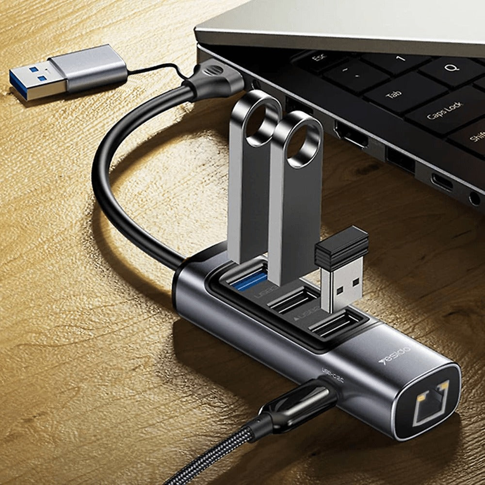 محول موزع USB 5 في 2 من Yesido HB21 محول موزع USB 5 في 2 من Yesido HB21