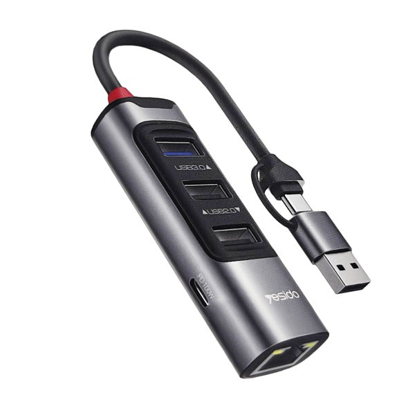 محول موزع USB 5 في 2 من Yesido HB21 محول موزع USB 5 في 2 من Yesido HB21