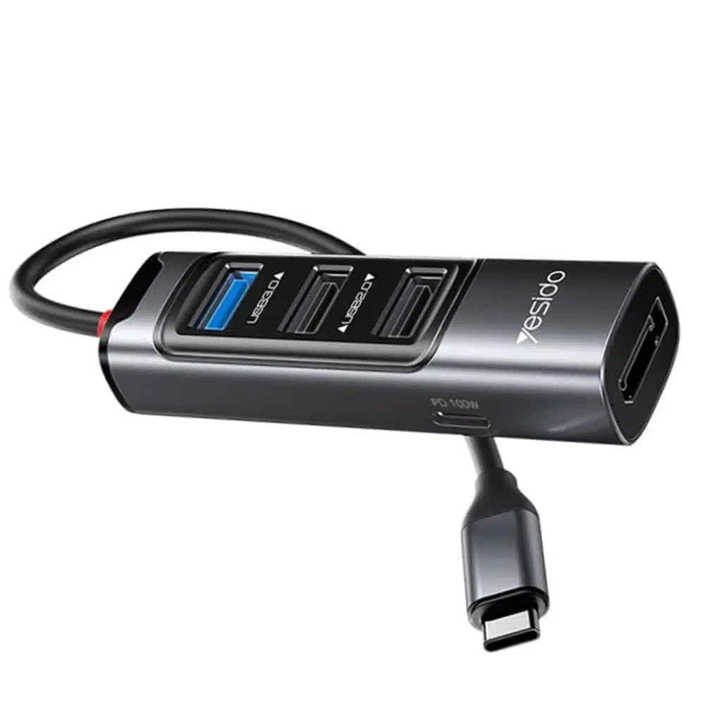 محول من Type-C 5 في 1 من Yesido HB23 محول من Type-C 5 في 1 من Yesido HB23