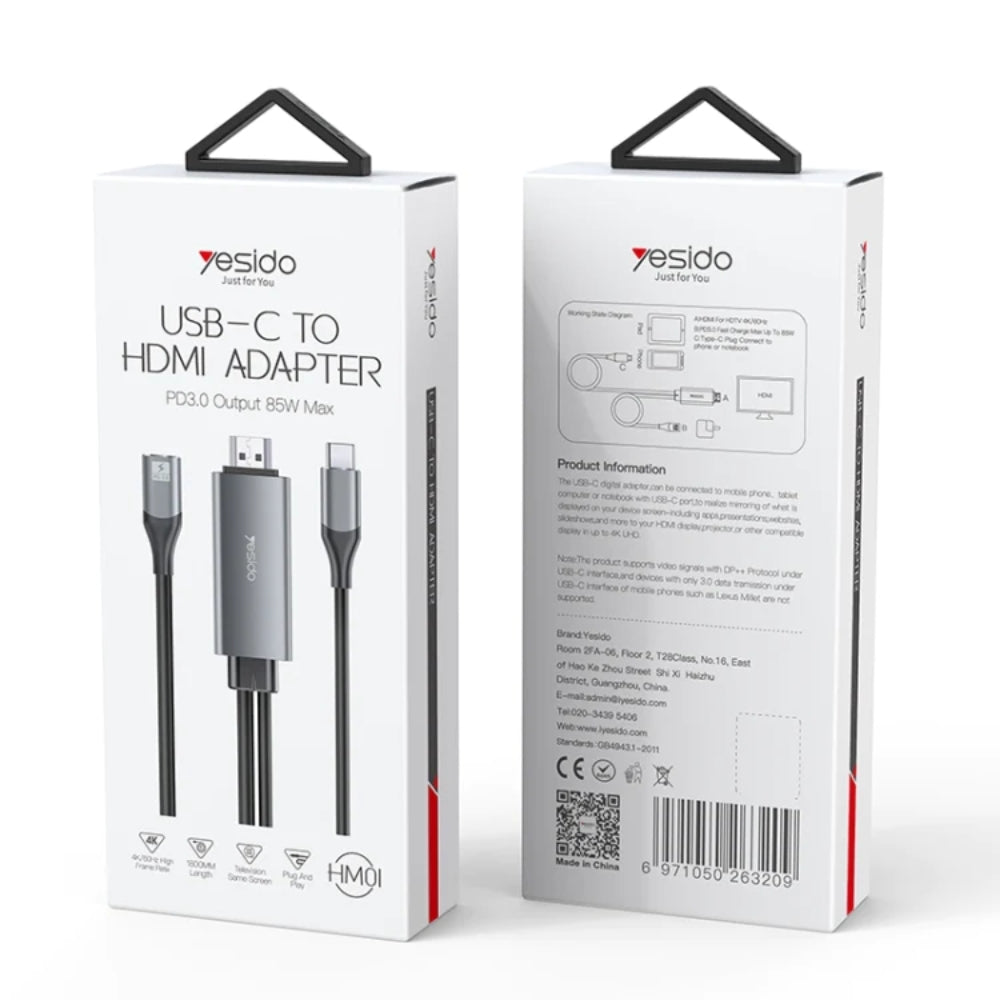 محول USB-C إلى HDMI من Yesido HM01 محول USB-C إلى HDMI من Yesido HM01