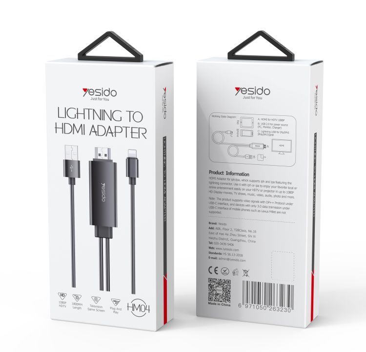 محول USB-C إلى HDMI من Yesido HM03 محول USB-C إلى HDMI من Yesido HM03