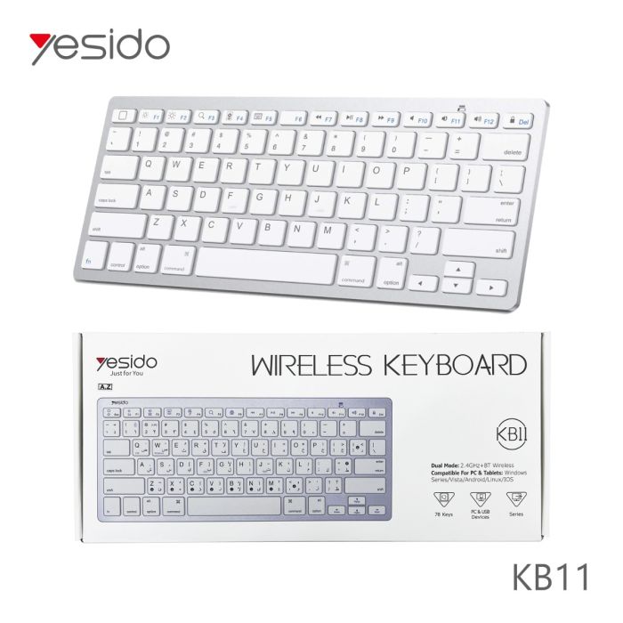 لوحة المفاتيح اللاسلكية Yesido KB11 لوحة المفاتيح اللاسلكية Yesido KB11