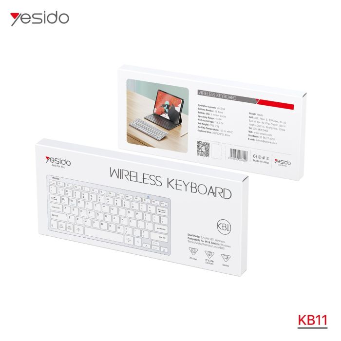 لوحة المفاتيح اللاسلكية Yesido KB11 لوحة المفاتيح اللاسلكية Yesido KB11
