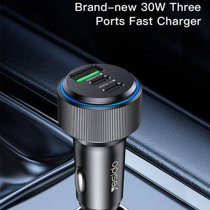 Yesido Y50 60W Aluminum Alloy + ABS Car Charger