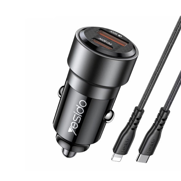 شاحن سيارة مزدوج سريع بقوة 60 واط من Yesido Y54 (مع كابل I5 PD20W)