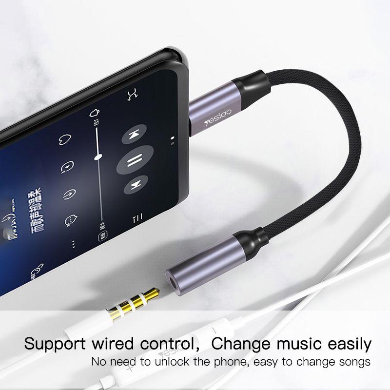 Yesido YAU19 Type-C to 3.5mm AUX Audio Cable with Digital Decode Chip Yesido YAU19 Type-C to 3.5mm AUX Audio Cable with Digital Decode Chip